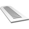 Ekena Millwork Round Top Surface Mount PVC Gable Vent: Functional, w/ 3-1/2"W x 1"P Standard Frame, 14"W x 42"H GVPRT14X4201SF - alternate 3